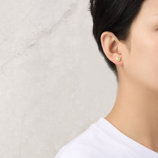 Gold Plated November (Topaz) Birthstone Necklace & Earrings Set Created with Zircondia® Crystals - Philip Jones Jewellery