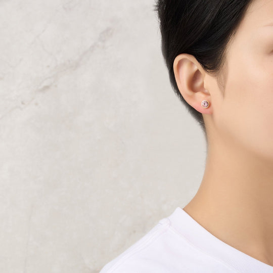 Gold Plated October (Tourmaline) Birthstone Necklace & Earrings Set Created with Zircondia® Crystals - Philip Jones Jewellery