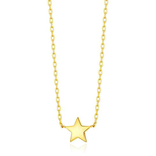 Gold Plated Star Necklace - Philip Jones Jewellery