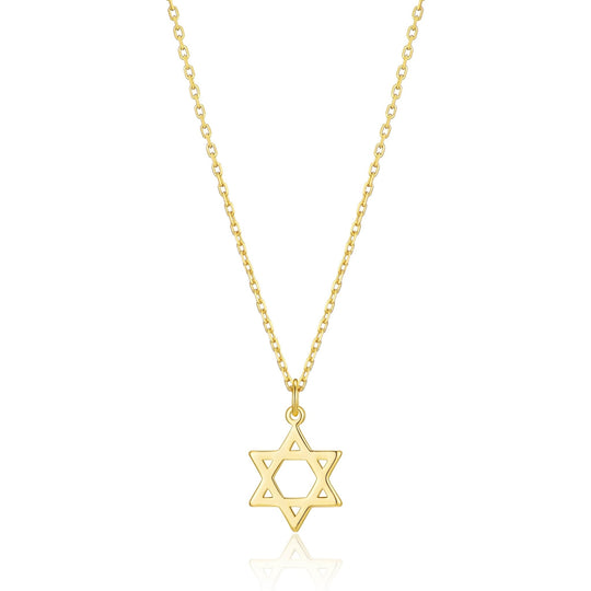 Gold Plated Star of David Necklace - Philip Jones Jewellery