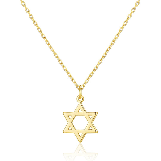 Gold Plated Star of David Necklace - Philip Jones Jewellery