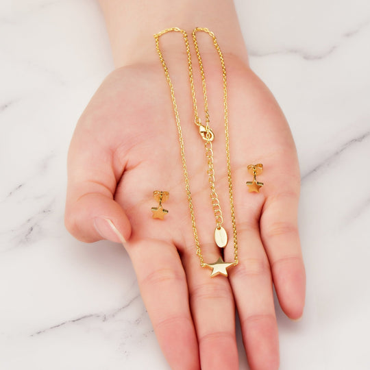 Gold Plated Star Set - Philip Jones Jewellery
