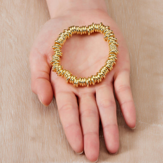 Gold Plated Sweetie Stretch Bracelet - Philip Jones Jewellery