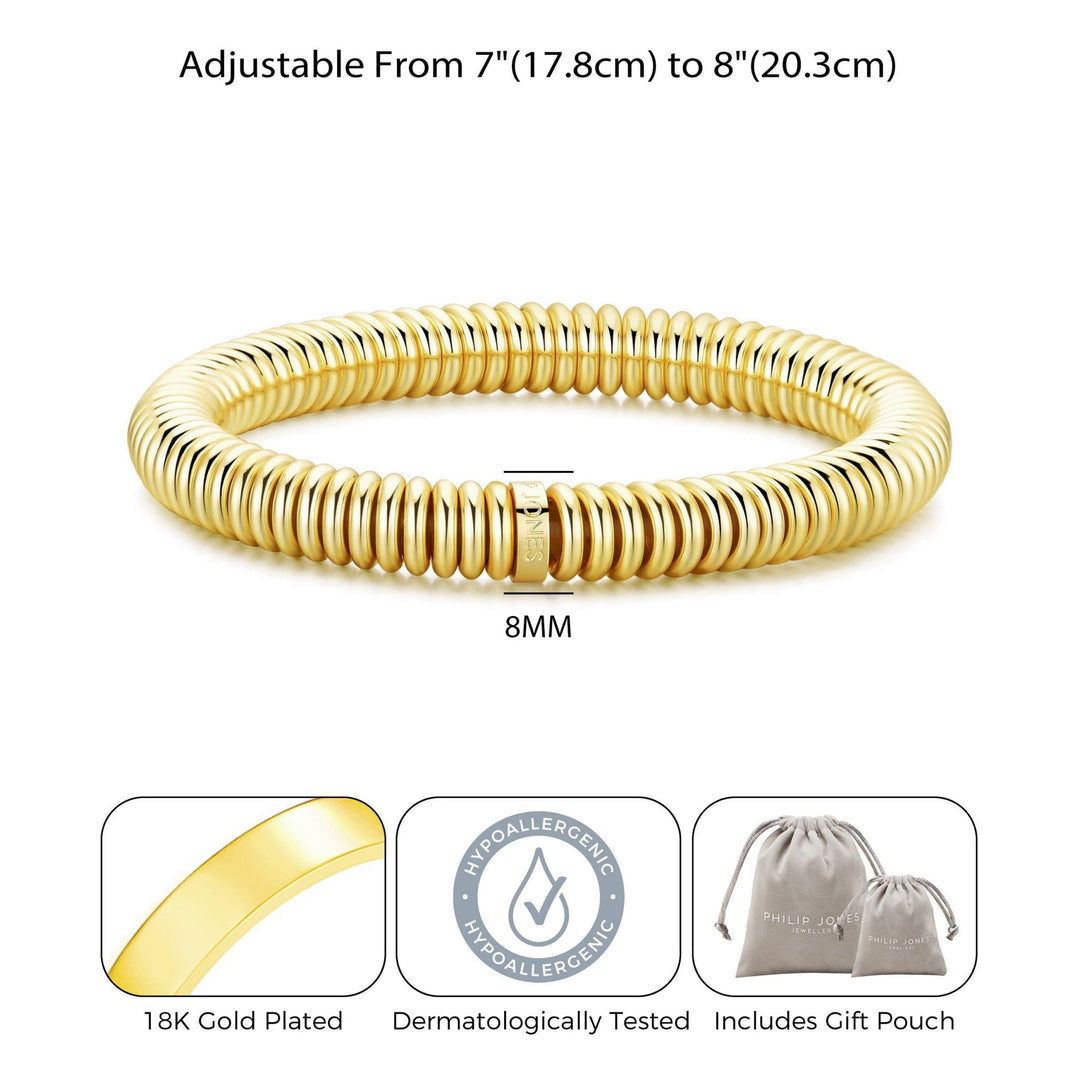 Gold Plated Sweetie Stretch Bracelet - Philip Jones Jewellery