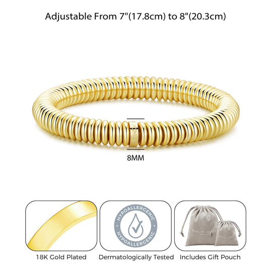 Gold Plated Sweetie Stretch Bracelet - Philip Jones Jewellery