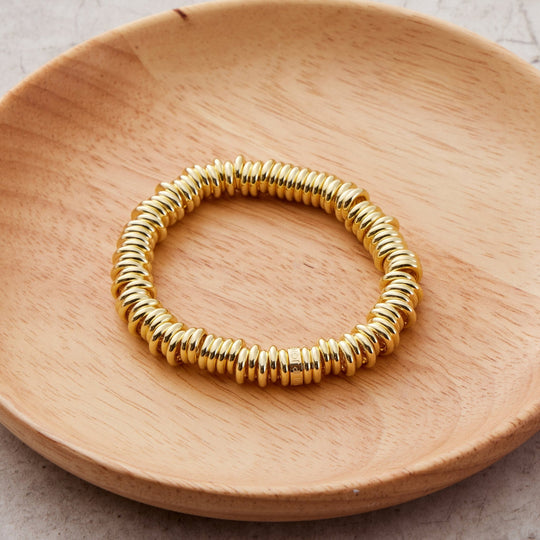 Gold Plated Sweetie Stretch Bracelet - Philip Jones Jewellery