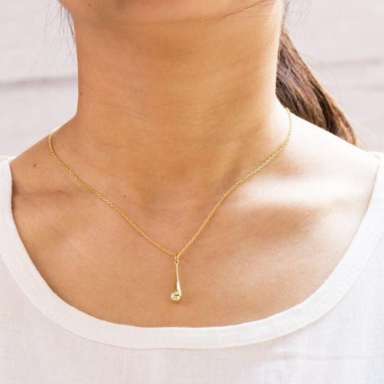 Gold Plated Teardrop Set - Philip Jones Jewellery