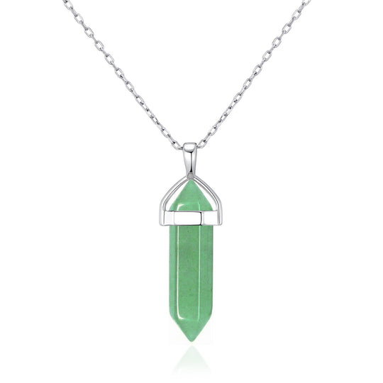 Green Aventurine Genuine Gemstone Necklace - Philip Jones Jewellery