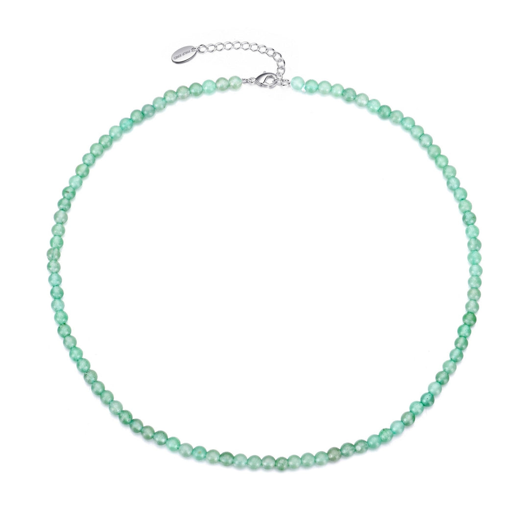Green Aventurine Mini Beaded Gemstone Necklace - Philip Jones Jewellery