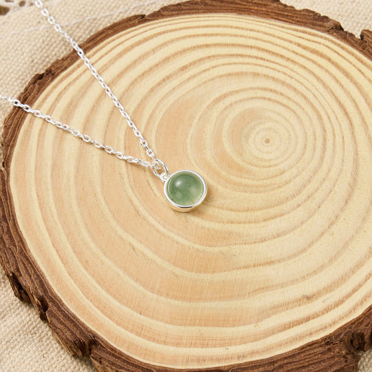 Green Aventurine Necklace with Quote Card - Philip Jones Jewellery