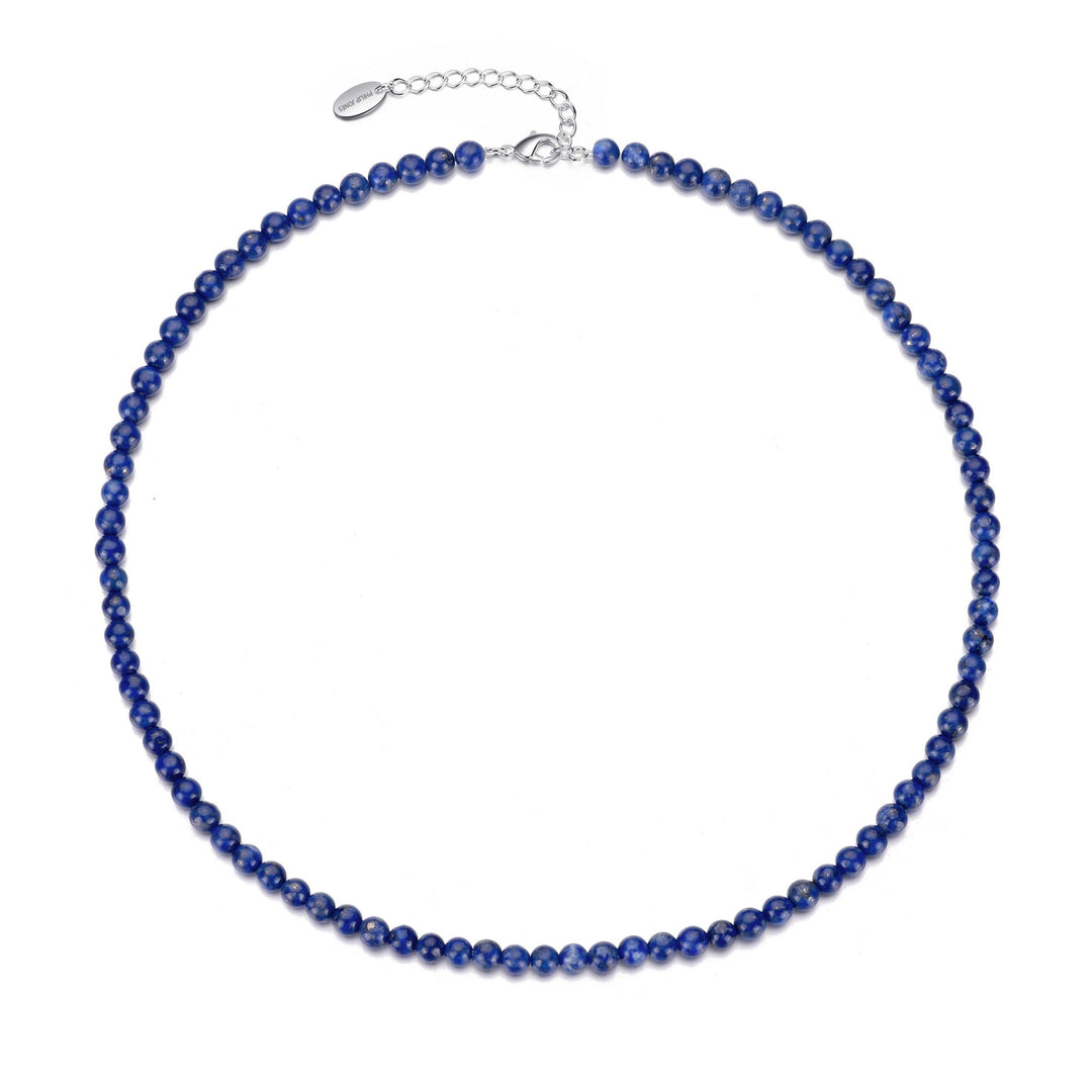 Lapis Mini Beaded Gemstone Necklace - Philip Jones Jewellery