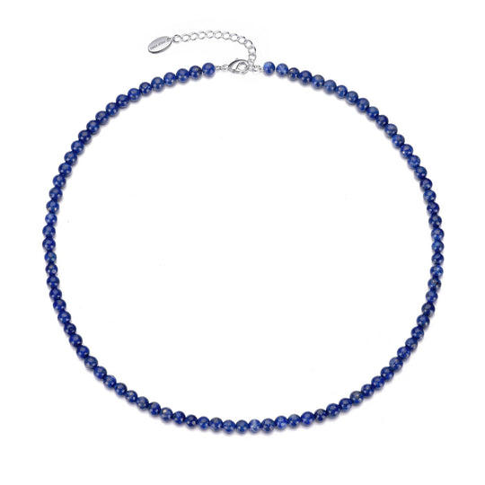 Lapis Mini Beaded Gemstone Necklace - Philip Jones Jewellery