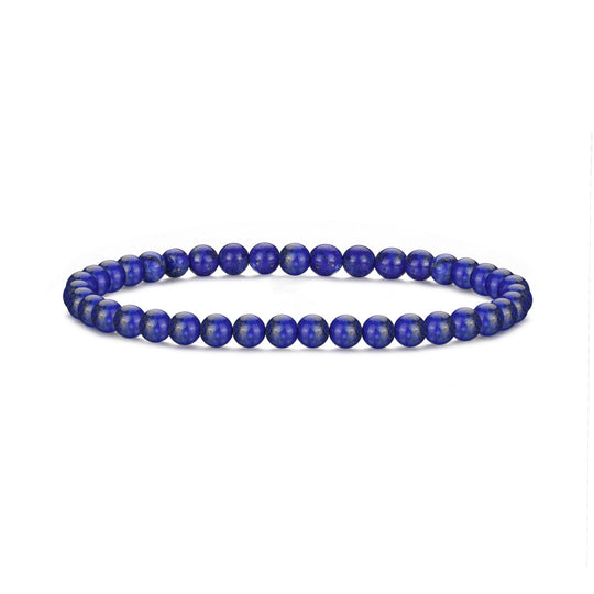 Lapis Mini Beaded Gemstone Stretch Bracelet - Philip Jones Jewellery