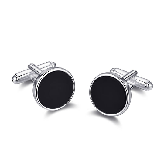 Men's I Couldn't Say I Do Without You Black Onyx Gemstone Cufflinks - Philip Jones Jewellery