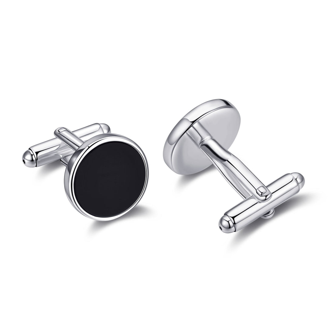 Men's I Couldn't Say I Do Without You Black Onyx Gemstone Cufflinks - Philip Jones Jewellery