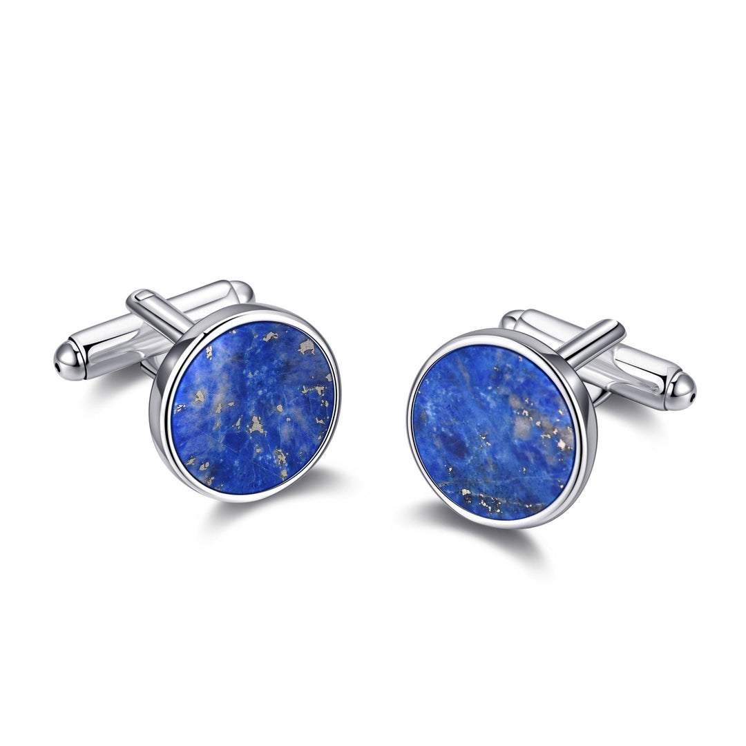 Men's I Couldn't Say I Do Without You Lapis Gemstone Cufflinks - Philip Jones Jewellery