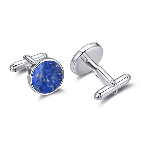Men's I Couldn't Say I Do Without You Lapis Gemstone Cufflinks - Philip Jones Jewellery