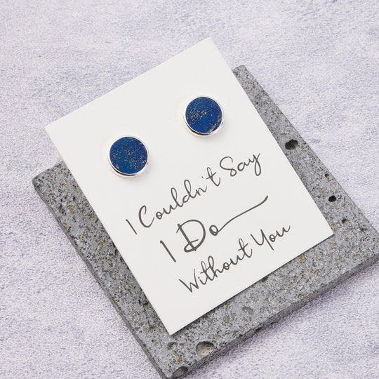 Men's I Couldn't Say I Do Without You Lapis Gemstone Cufflinks - Philip Jones Jewellery