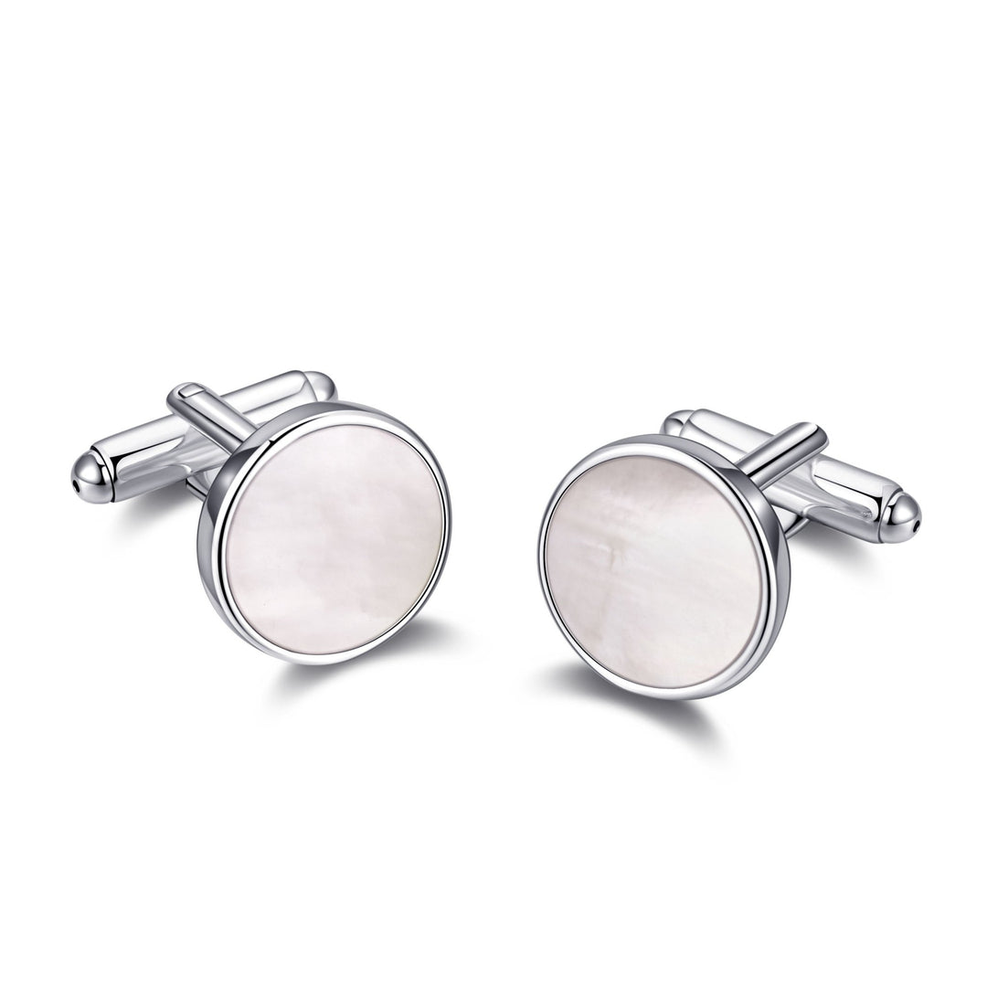 Men's I Couldn't Say I Do Without You Mother of Pearl Gemstone Cufflinks - Philip Jones Jewellery