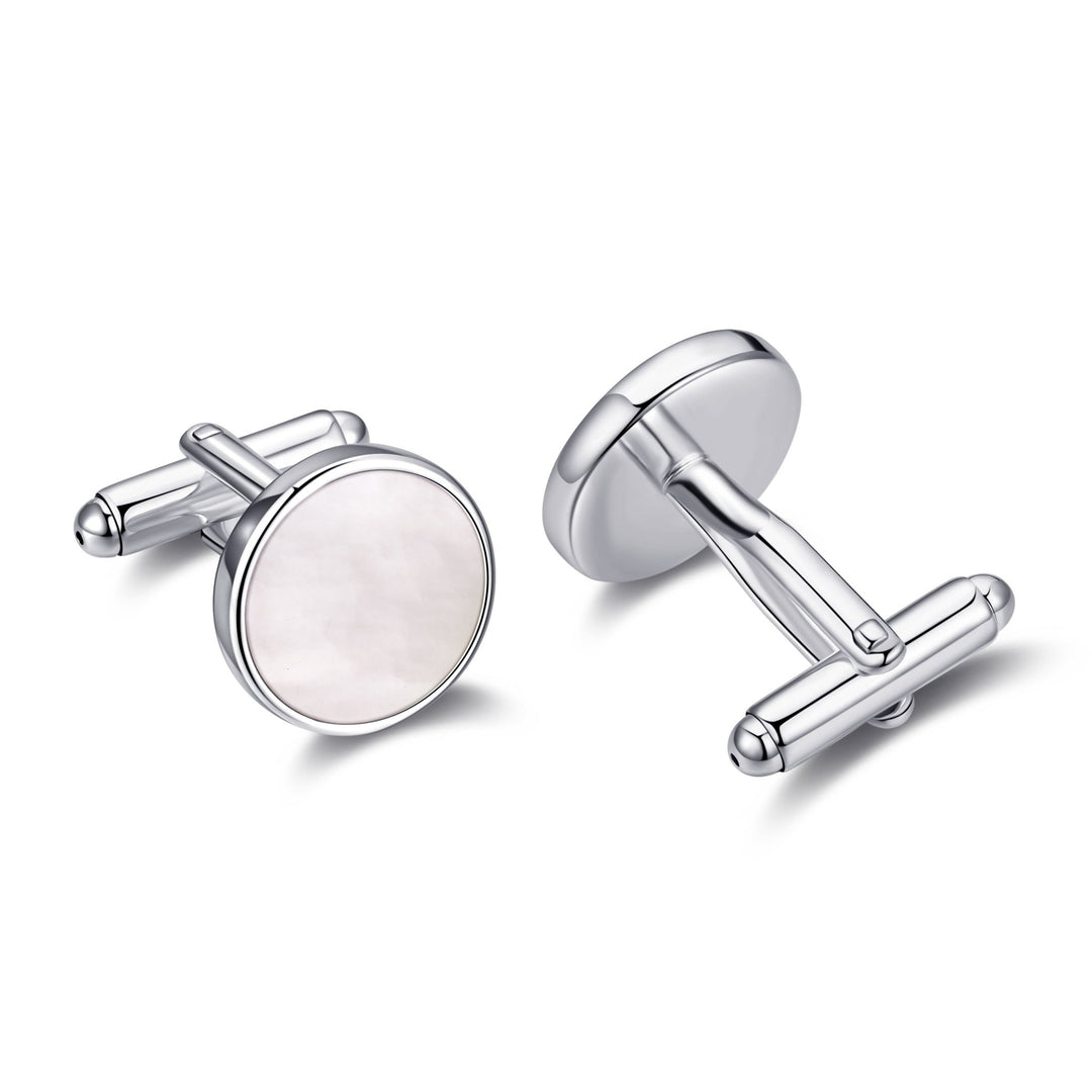 Men's I Couldn't Say I Do Without You Mother of Pearl Gemstone Cufflinks - Philip Jones Jewellery