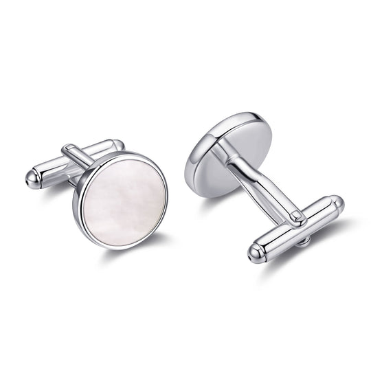 Men's I Couldn't Say I Do Without You Mother of Pearl Gemstone Cufflinks - Philip Jones Jewellery