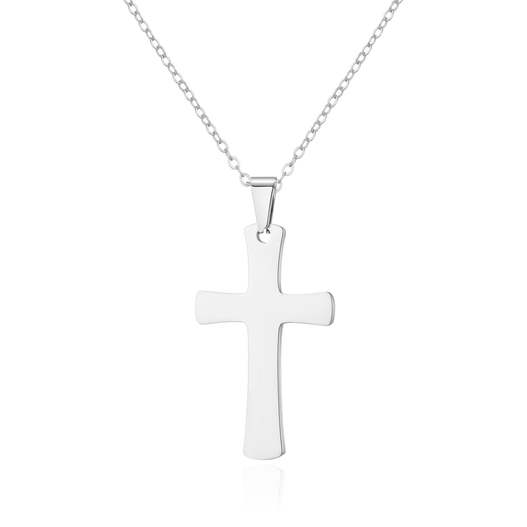 Men's Stainless Steel Cross Necklace - Philip Jones Jewellery