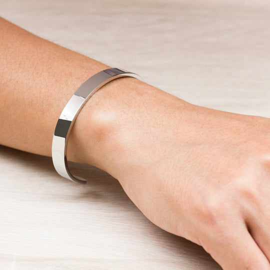 Men's Stainless Steel Cuff Bracelet - Philip Jones Jewellery