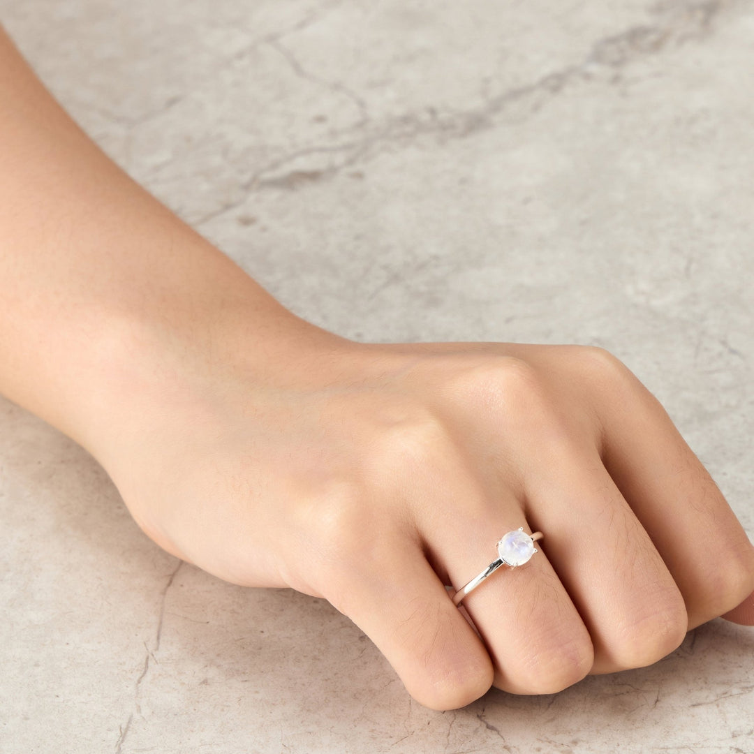 Moonstone Adjustable Ring with Quote Card - Philip Jones Jewellery