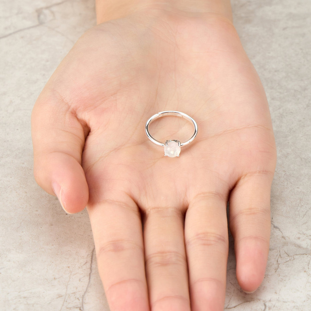 Moonstone Adjustable Ring with Quote Card - Philip Jones Jewellery
