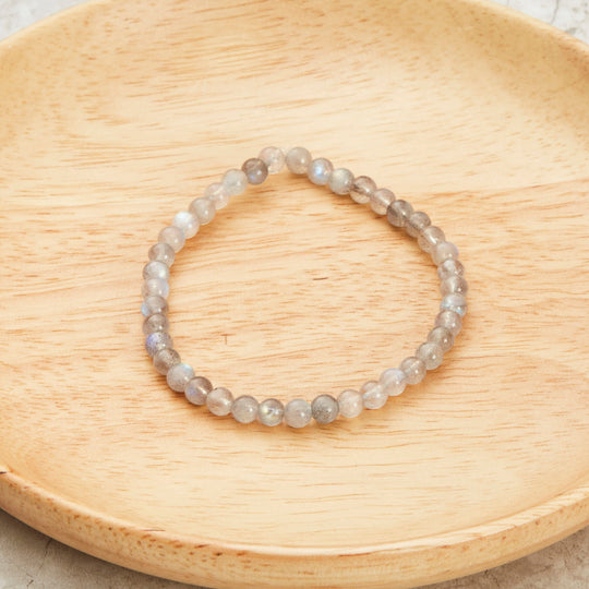 Moonstone Mini Beaded Gemstone Stretch Bracelet - Philip Jones Jewellery