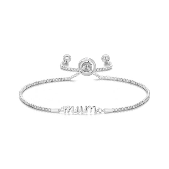 Mother and Daughter Quote Bracelet Created with Zircondia® Crystals - Philip Jones Jewellery