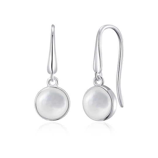 Mother of Pearl Drop Earrings with Quote Card - Philip Jones Jewellery