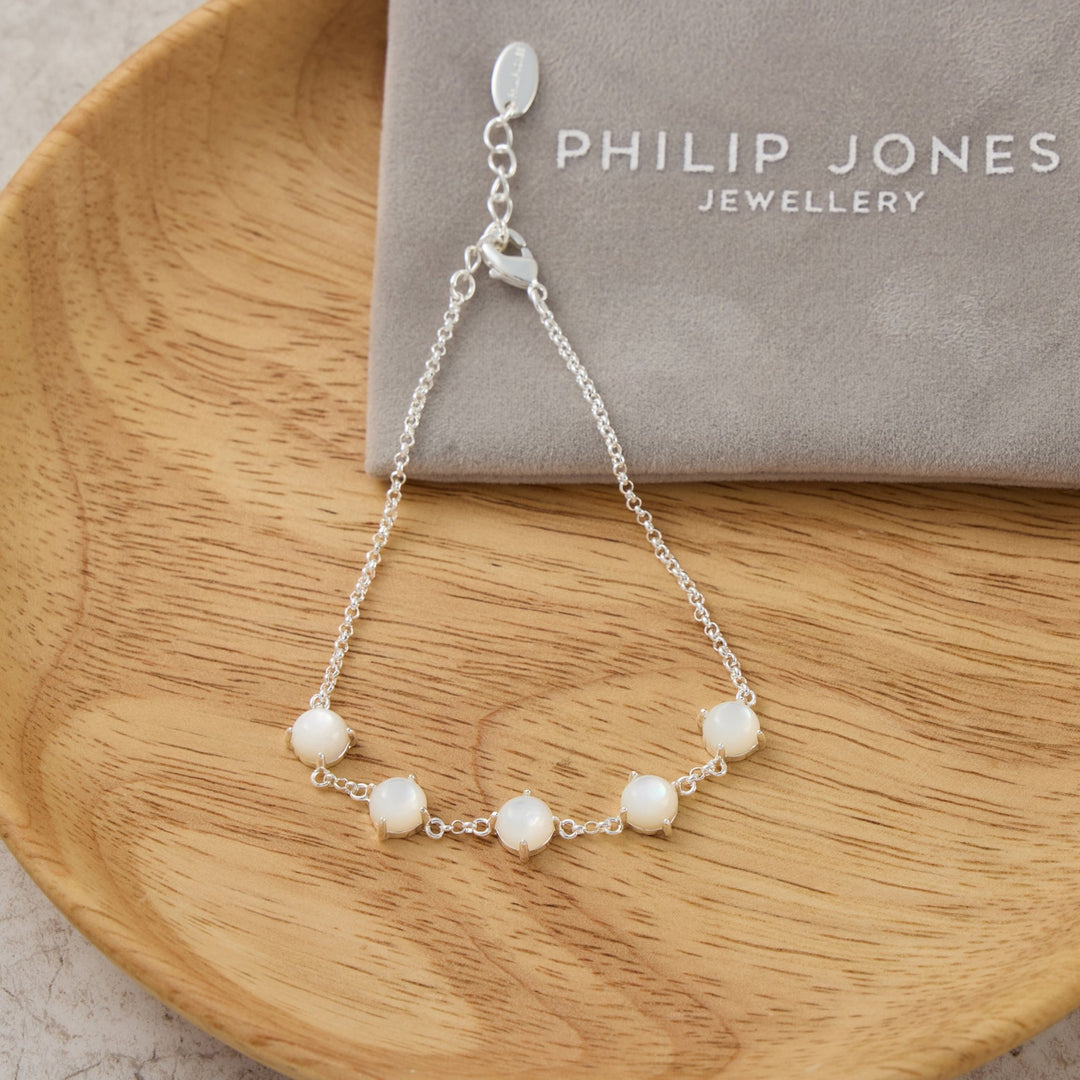 Mother of Pearl Gemstone Bracelet - Philip Jones Jewellery
