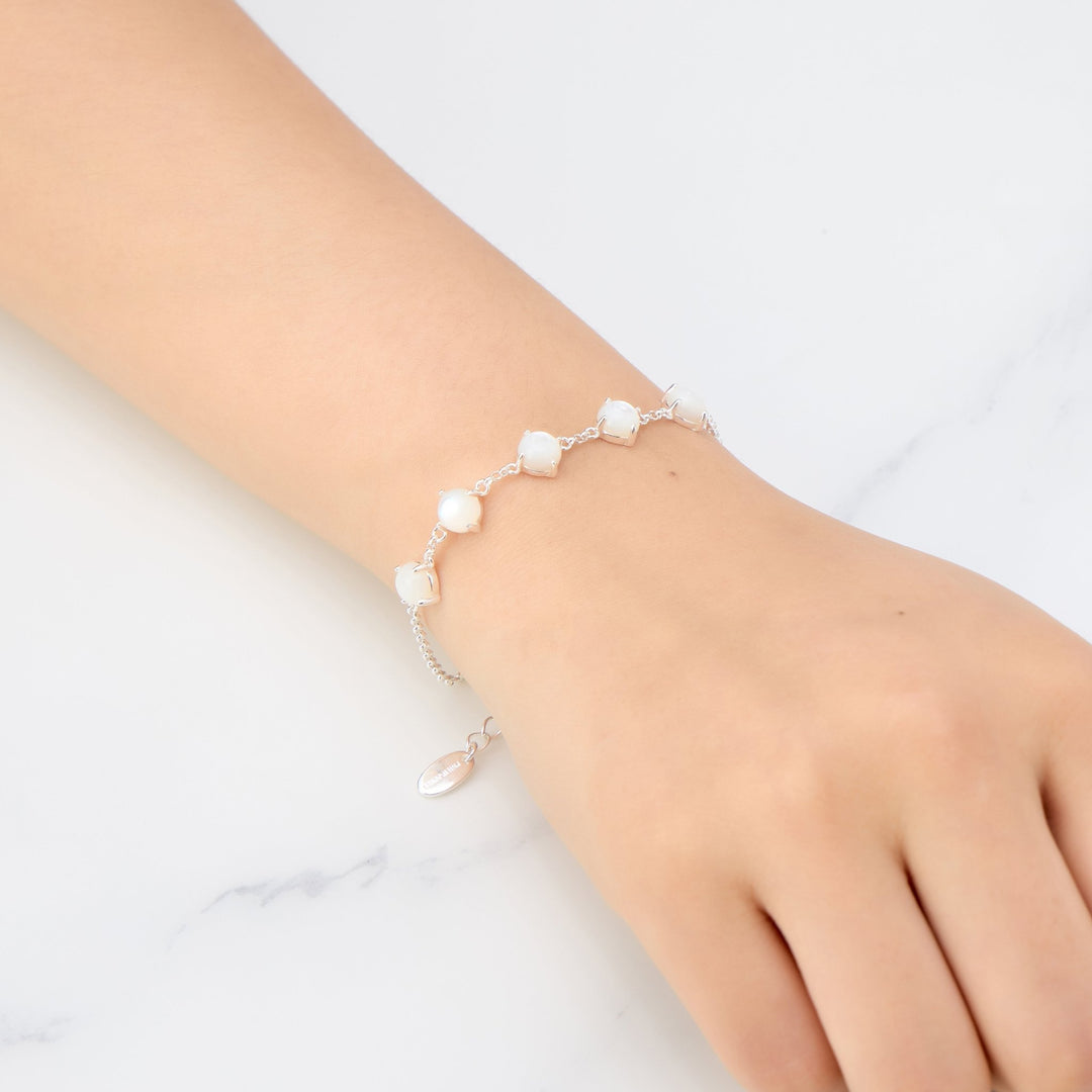 Mother of Pearl Gemstone Bracelet - Philip Jones Jewellery