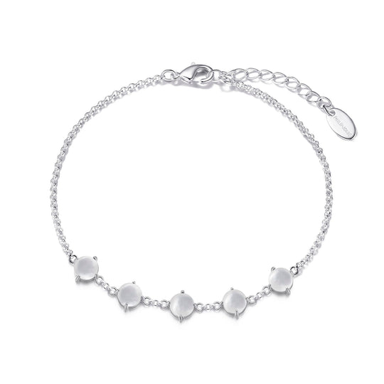 Mother of Pearl Gemstone Bracelet with Quote Card - Philip Jones Jewellery