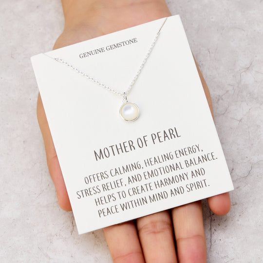 Mother of Pearl Necklace with Quote Card - Philip Jones Jewellery