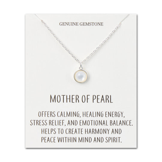 Mother of Pearl Necklace with Quote Card - Philip Jones Jewellery