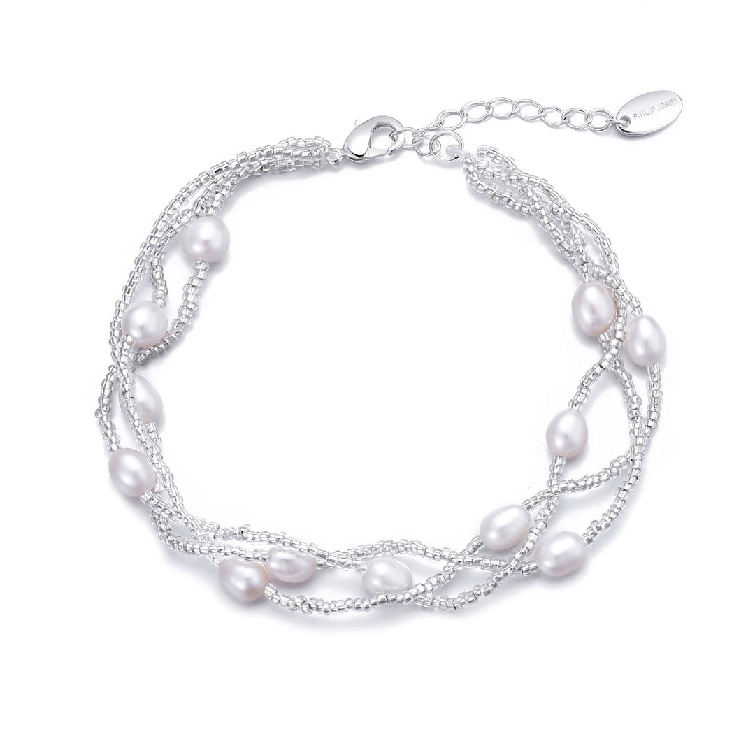 Multi Strand Freshwater Pearl Bracelet - Philip Jones Jewellery
