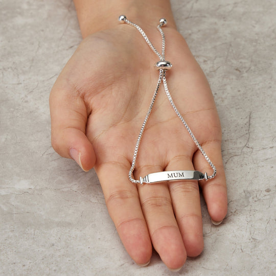Mum ID Friendship Bracelet Created with Zircondia® Crystals - Philip Jones Jewellery