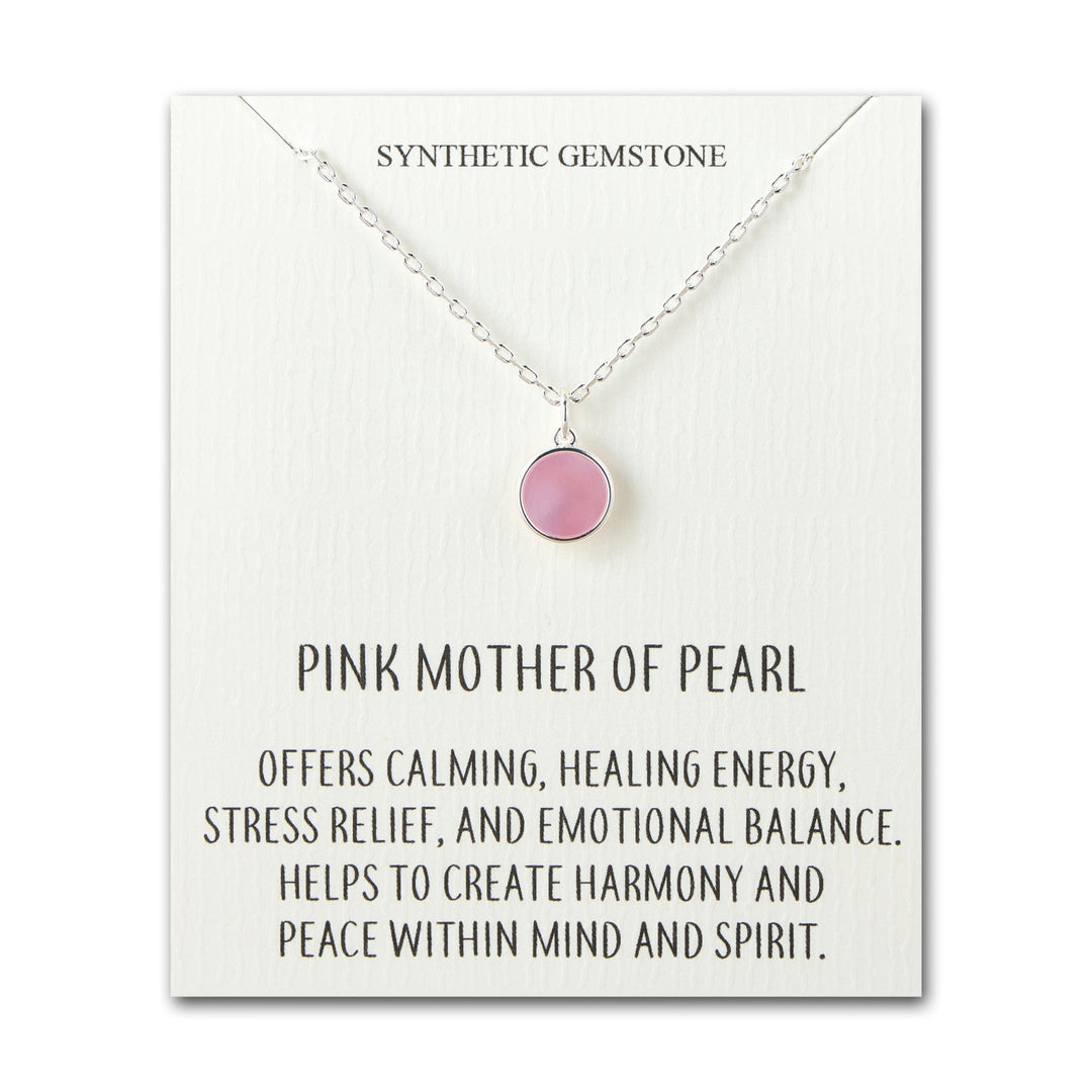 Pink Mother of Pearl Necklace with Quote Card - Philip Jones Jewellery