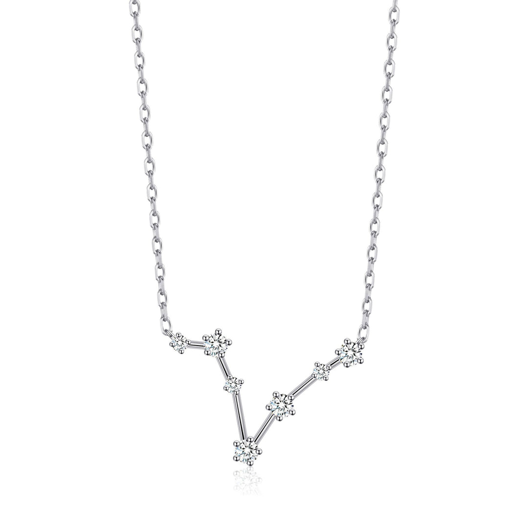 Pisces Star Sign Zodiac Constellation Necklace with Zircondia® Crystals - Philip Jones Jewellery