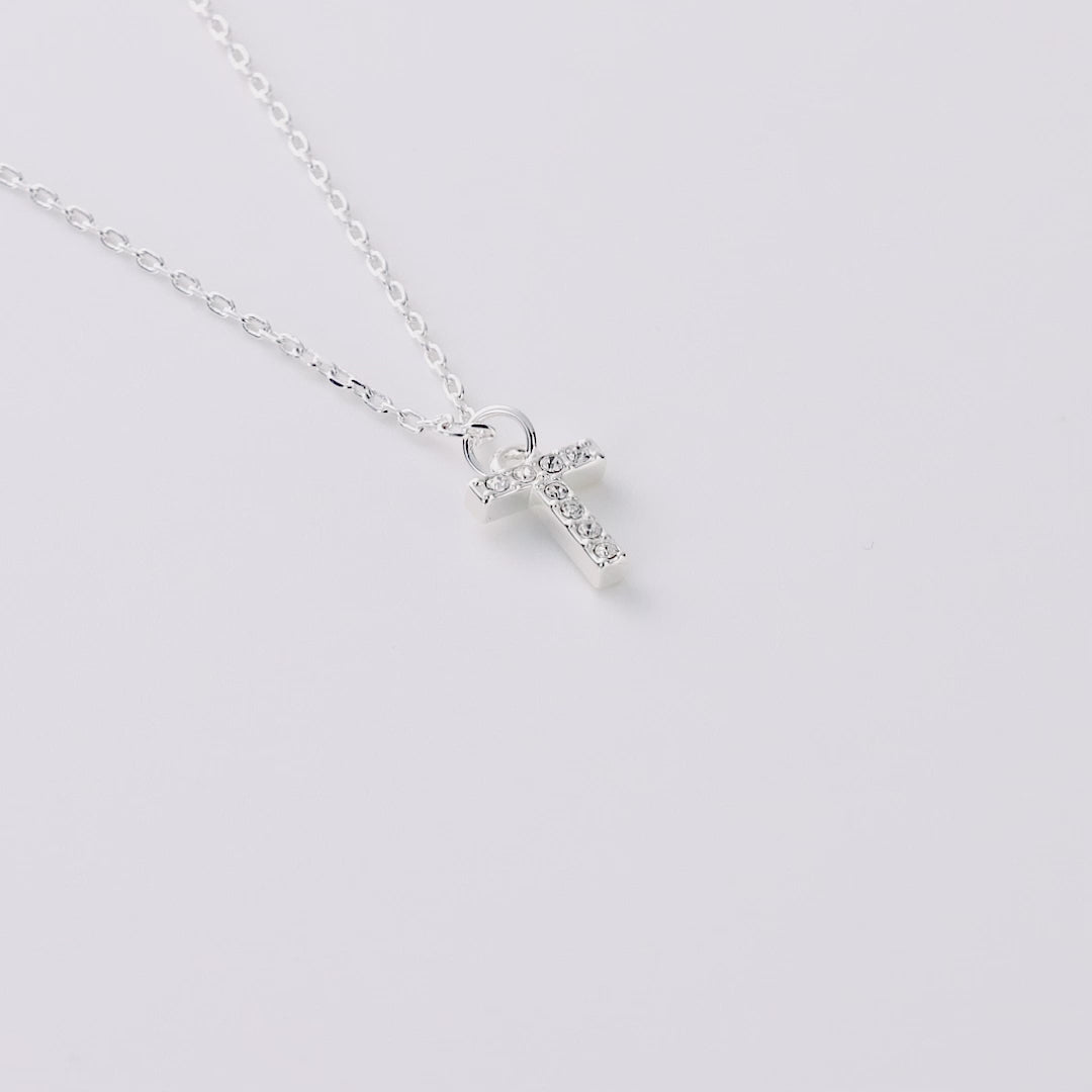 Pave Initial Necklace Letter T Created with Zircondia® Crystals