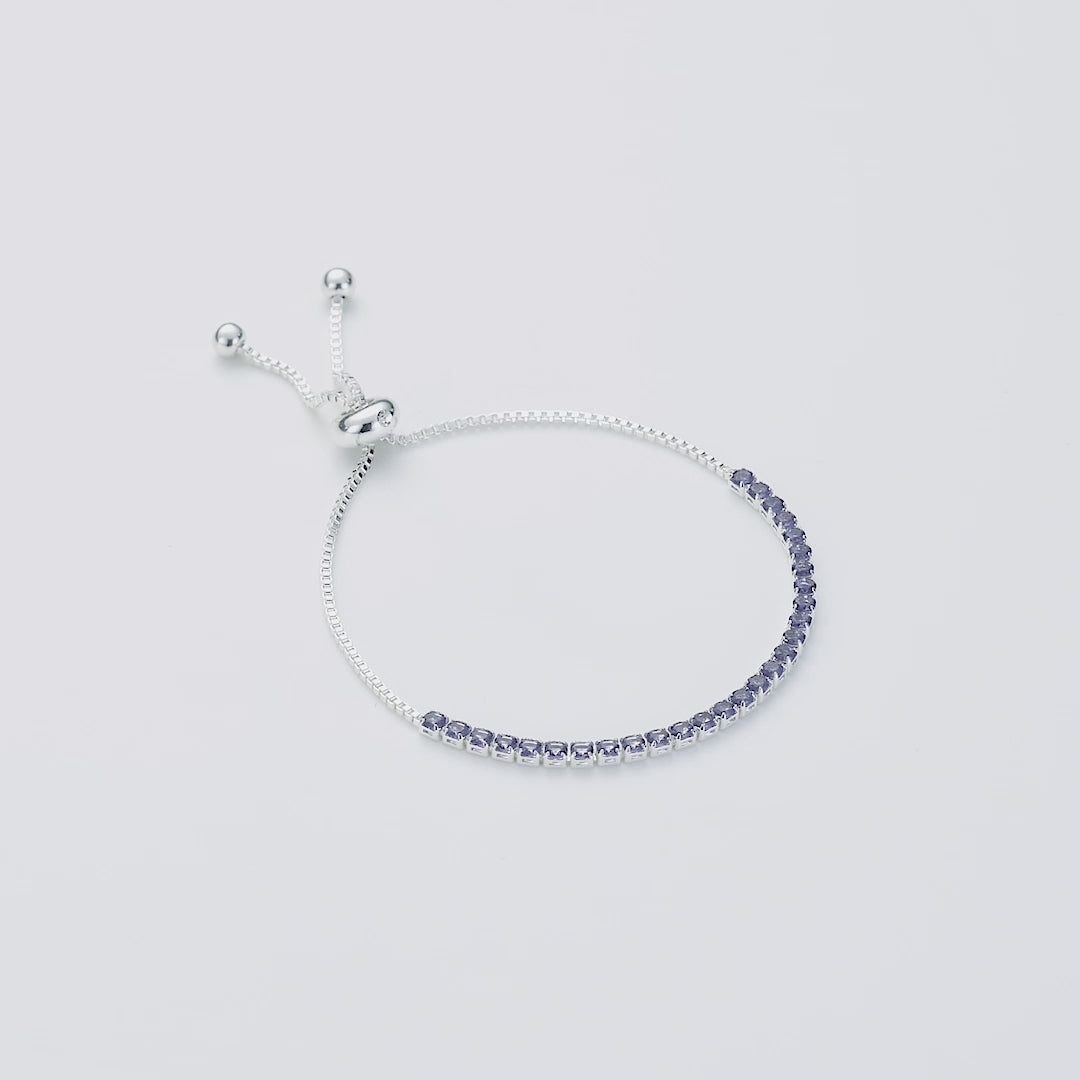 Light Purple Tennis Friendship Bracelet Created with Zircondia® Crystals