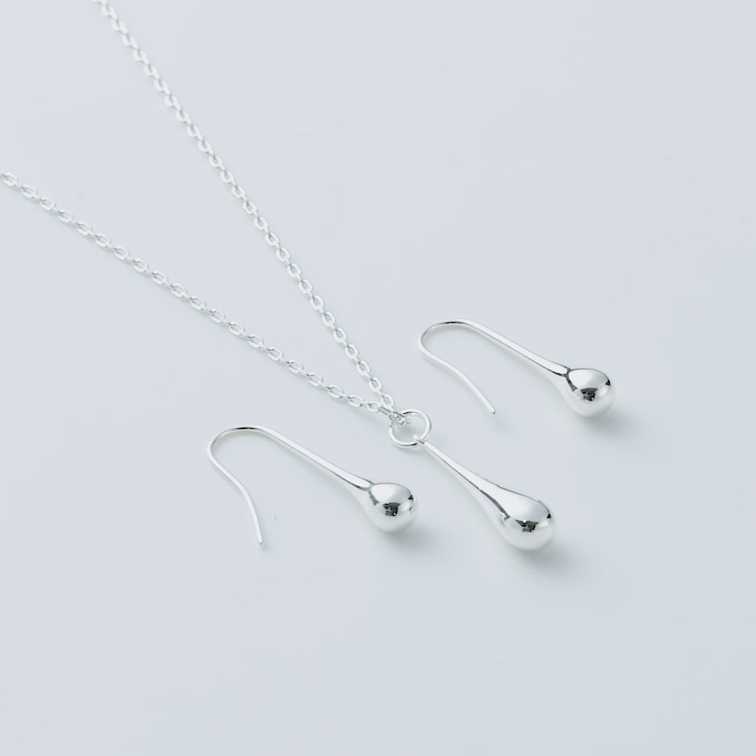 Silver Plated Teardrop Set