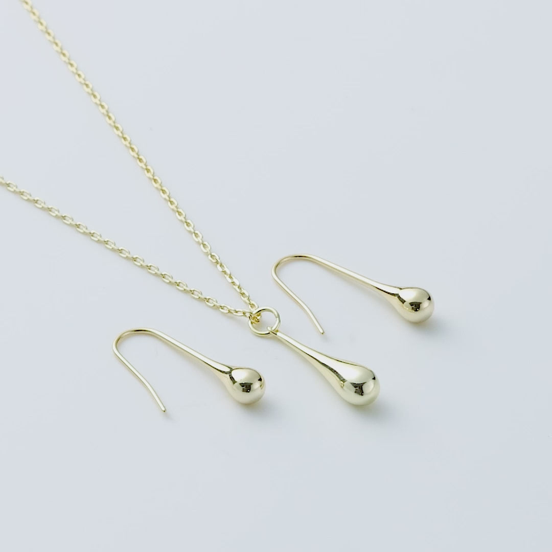 Gold Plated Teardrop Set