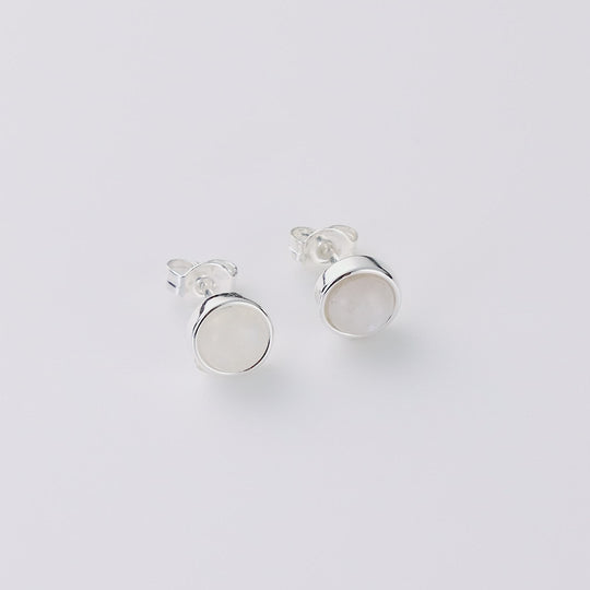 Moonstone Stud Earrings