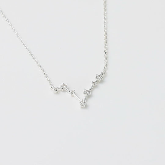 Pisces Star Sign Zodiac Constellation Necklace with Zircondia® Crystals