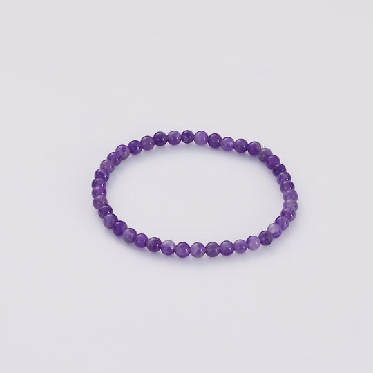 Amethyst Mini Beaded Gemstone Stretch Bracelet