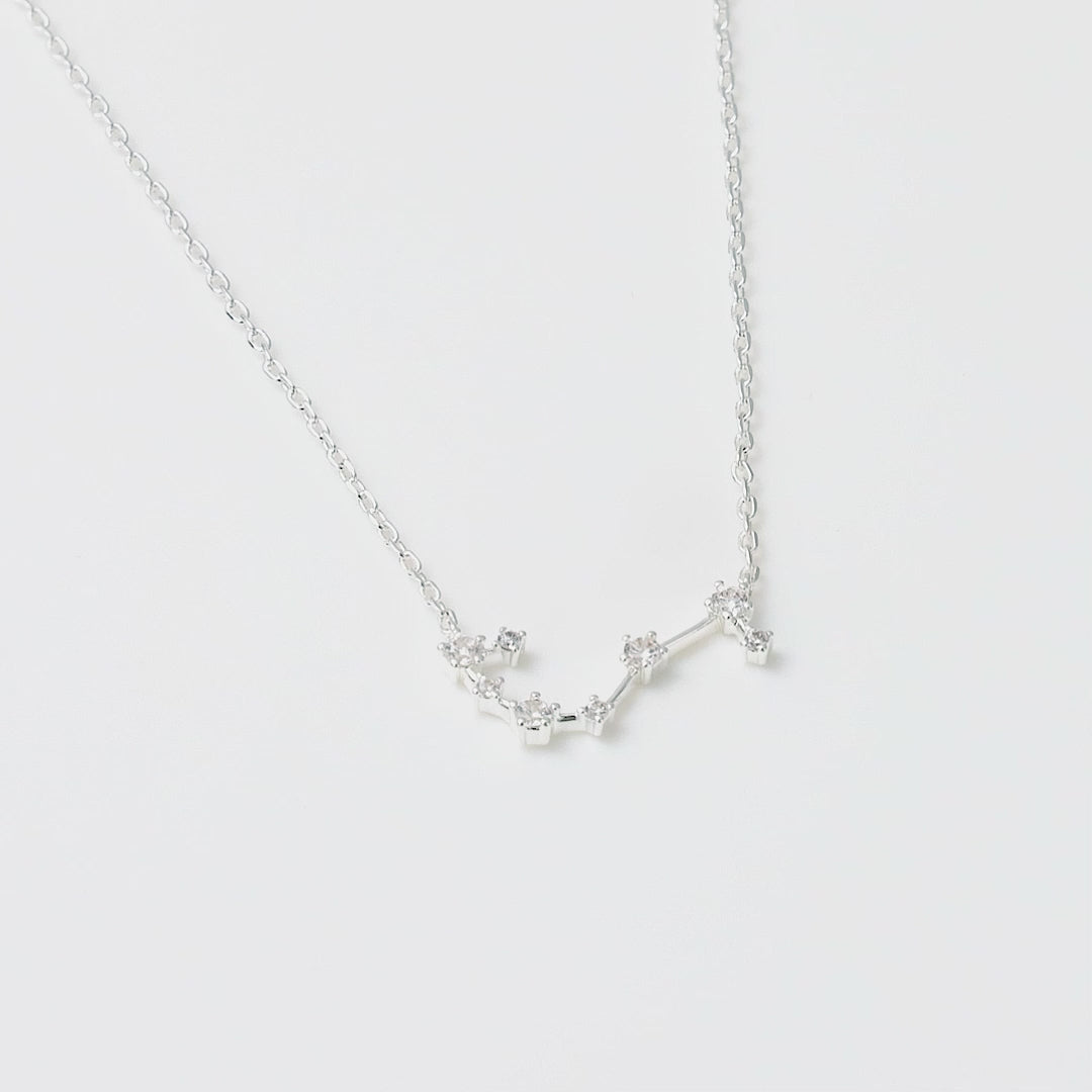 Scorpio Star Sign Zodiac Constellation Necklace with Zircondia® Crystals