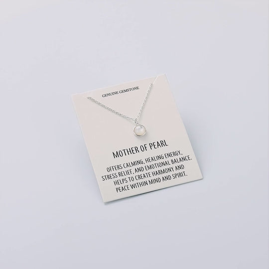 Mother of Pearl Necklace with Quote Card